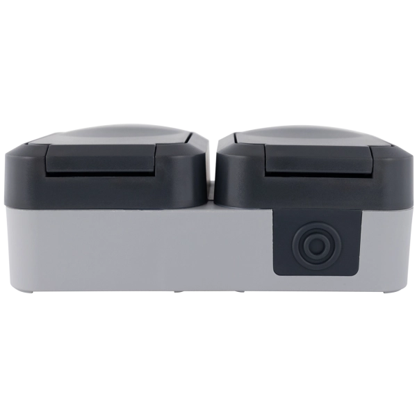 AquaStorm, Steckdose 2-fach, waagerecht, Aufputz