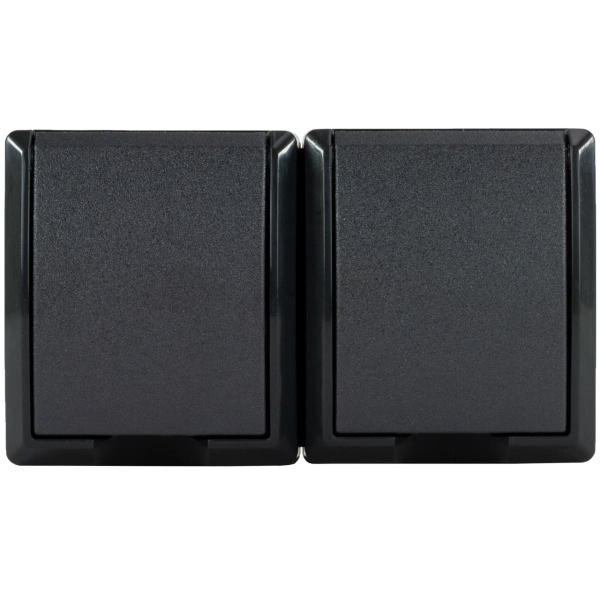 AquaForm, Steckdose 2-fach, waagerecht, Aufputz