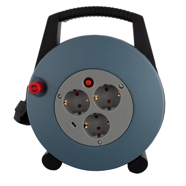 Kabelbox 3-fach mit USB Typ C, 10m Leitung H05VV3G1,5
