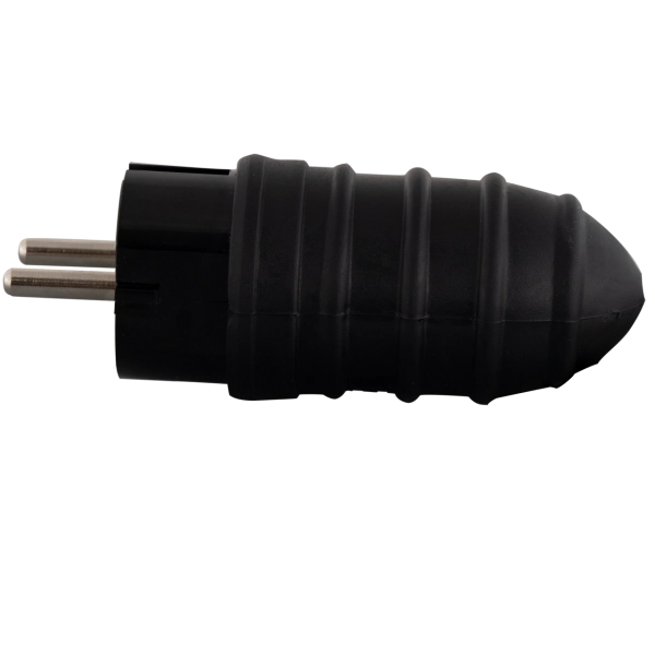 Schutzkontakt-Stecker 2,5mm², Gummi