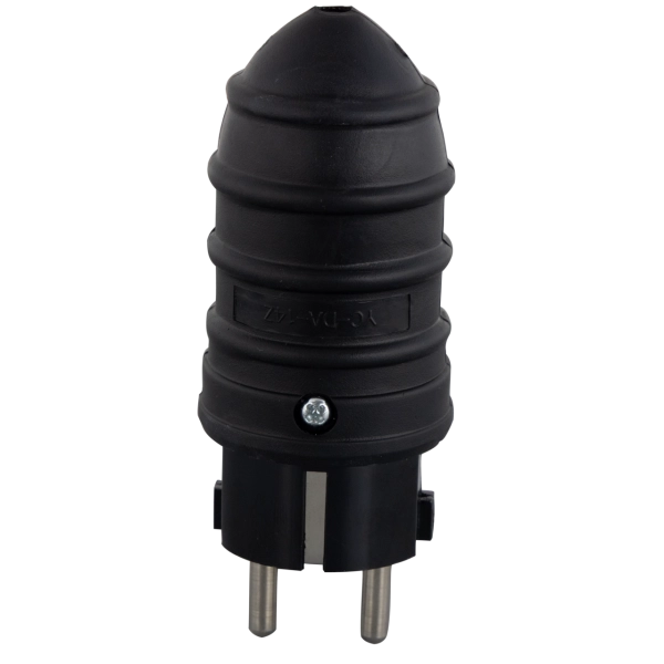 Schutzkontakt-Stecker 2,5mm², Gummi