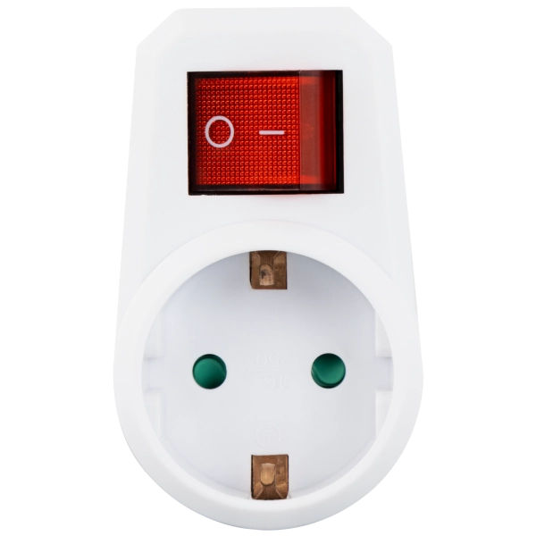 Steckdosenadapter mit Schalter 2polig