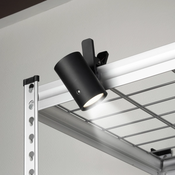 LED Akku Clip-Magnet Leuchte IP54 schwarz