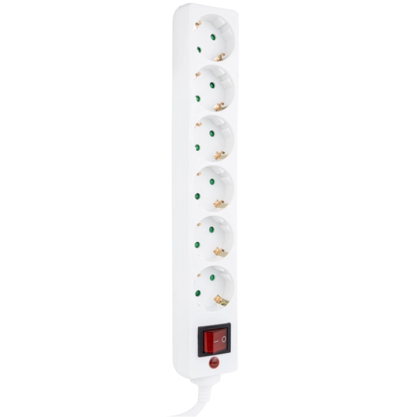 Steckdosenleiste, Überspannungsschutz, 6-fach,1,4m