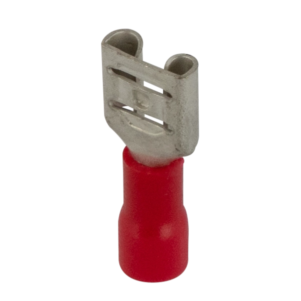 Flachsteckerhülse 6,3 x 0,8mm rot 25 Stück
