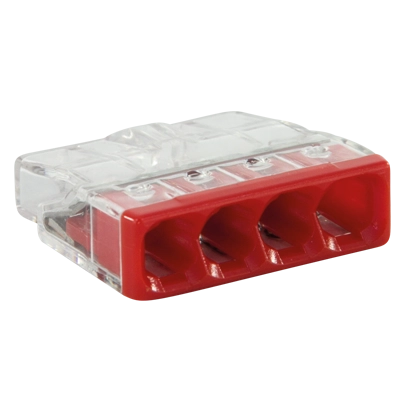 WAGO-Compact-Verbindungsklemme, 4-fach, 25 Stück