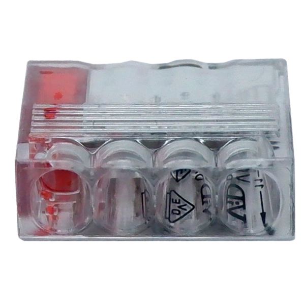 REV Compact-Verbindungsklemme 4-fach rot 25 Stück