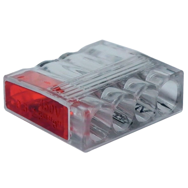 REV Compact-Verbindungsklemme 4-fach rot 25 Stück