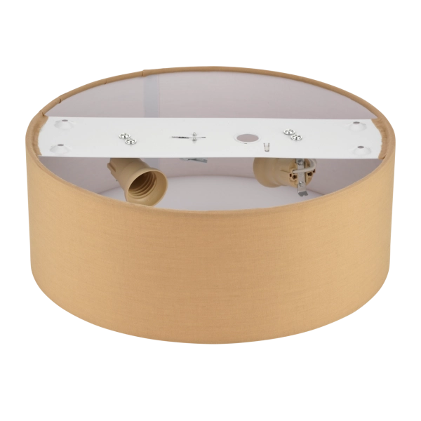 Deckenleuchte Stoff rund 30cm Cappucino