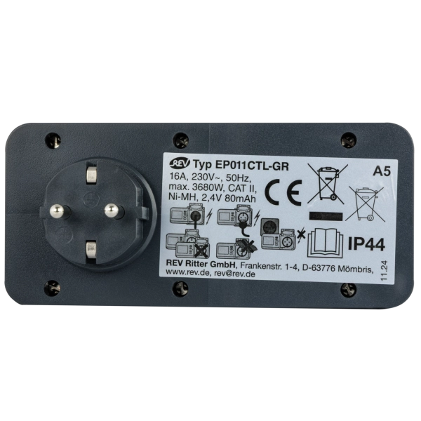 Energiekostenmessgerät LCD-Display IP44