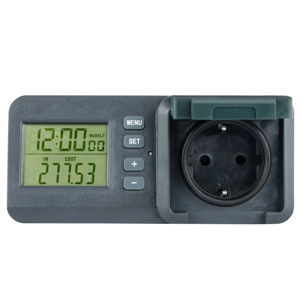 Energiekostenmessgerät LCD-Display IP44