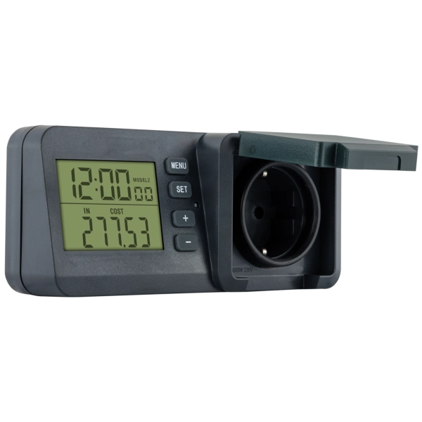 Energiekostenmessgerät LCD-Display IP44