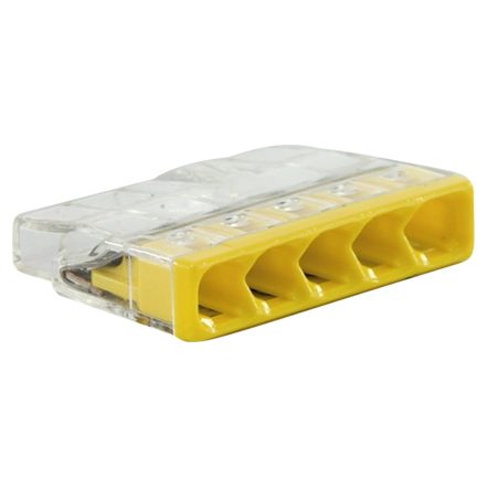 WAGO-Compact-Verbindungsklemme, 5-fach, 100 Stück