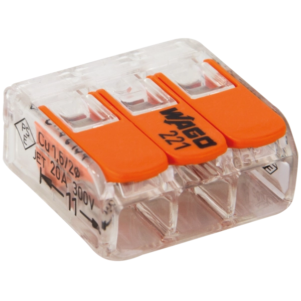 WAGO-Verbindungsklemme, 3-fach, 50 Stück