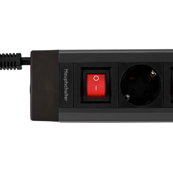 Steckdosenleiste Supraline, Schalter, 5-fach, 3,4m