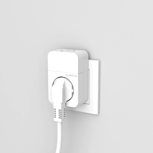 Steckdosen-Adapter 1fach mit Schalter und Combini-Stecksystem
