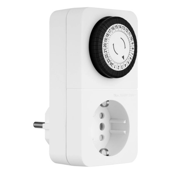 Zeitschaltuhr mit Combini-Stecksystem