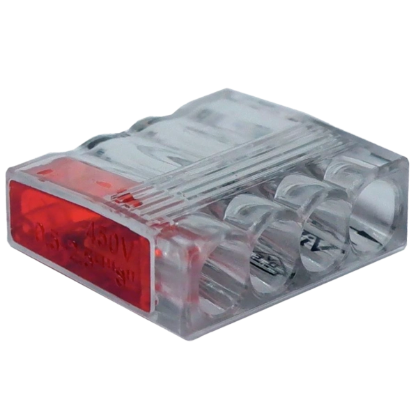 REV Compact-Verbindungsklemme 4-fach rot 100 Stück