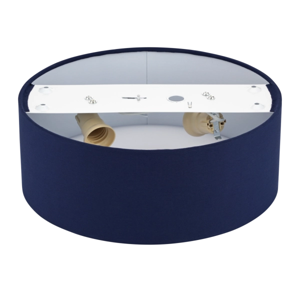 Deckenleuchte Stoff rund 30cm Blau