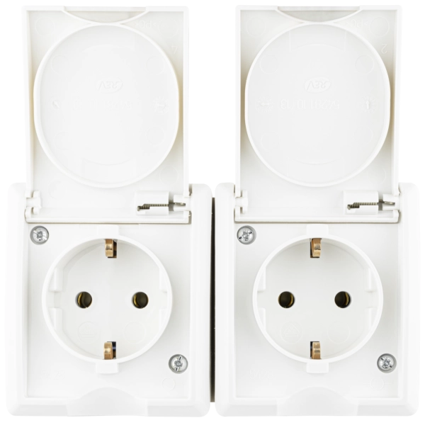AquaForm, Steckdose 2-fach, Aufputz