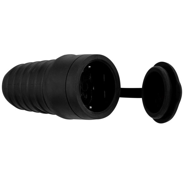 Schutzkontakt-Kupplung mit Deckel, Gummi