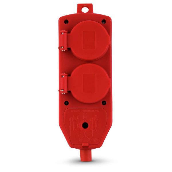 Schutzkontakt-Kupplung, Kunststoff, 4-fach, IP44
