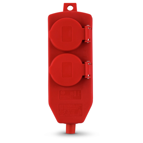 Schutzkontakt-Kupplung, Kunststoff, 4-fach, IP44