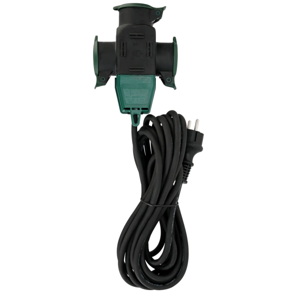 Schutzkontakt-Verlängerung, 3-fach, 5m