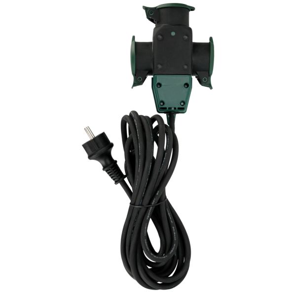 Schutzkontakt-Verlängerung, 3-fach, 5m