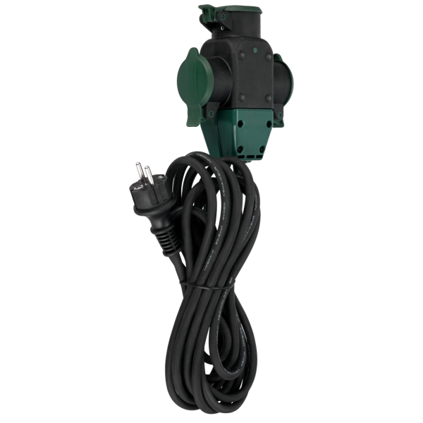 Schutzkontakt-Verlängerung, 3-fach, 5m