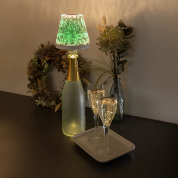 LED Akku Flaschenleuchte Lamprusco CRISTAL RGBW, IP54