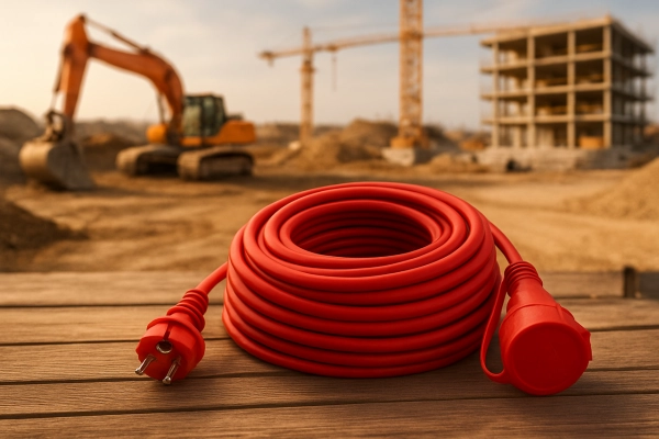 Schutzkontakt-Verlängerung, Gummi, 25m