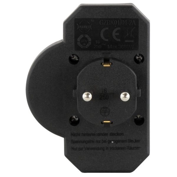 Adapter mit Schalter, 2+1-fach