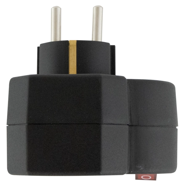 Adapter mit Schalter, 2+1-fach