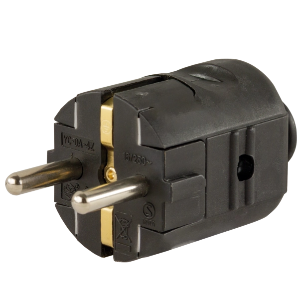 Schutzkontakt-Stecker, Kunststoff