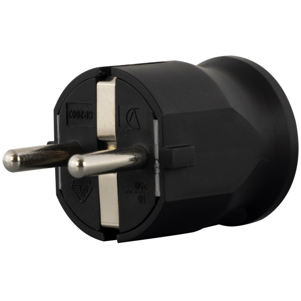 Schutzkontakt-Winkelstecker, Kunststoff